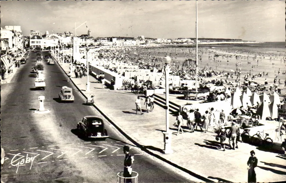 Les Sables-d'Olonne — Der Damm und der Strand — Éditions Gaby - Vorderseite