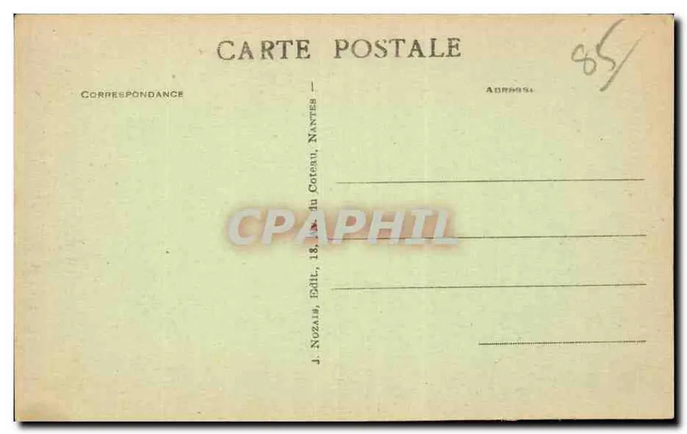 Luçon (Vendée) - Der Bassin des öffentlichen Gartens — Verlag J. Nozais, Nantes - Rückseite