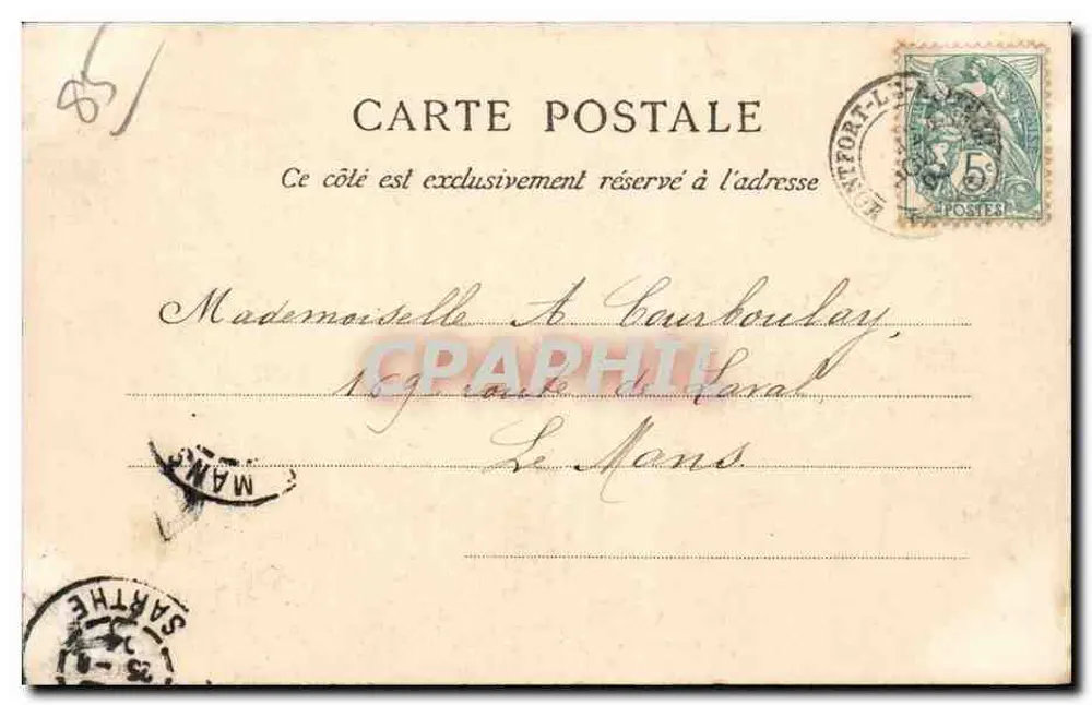 La Roche-sur-Yon — Statua di Napoleone I — Librairie Poizern, Mortemart - Verso
