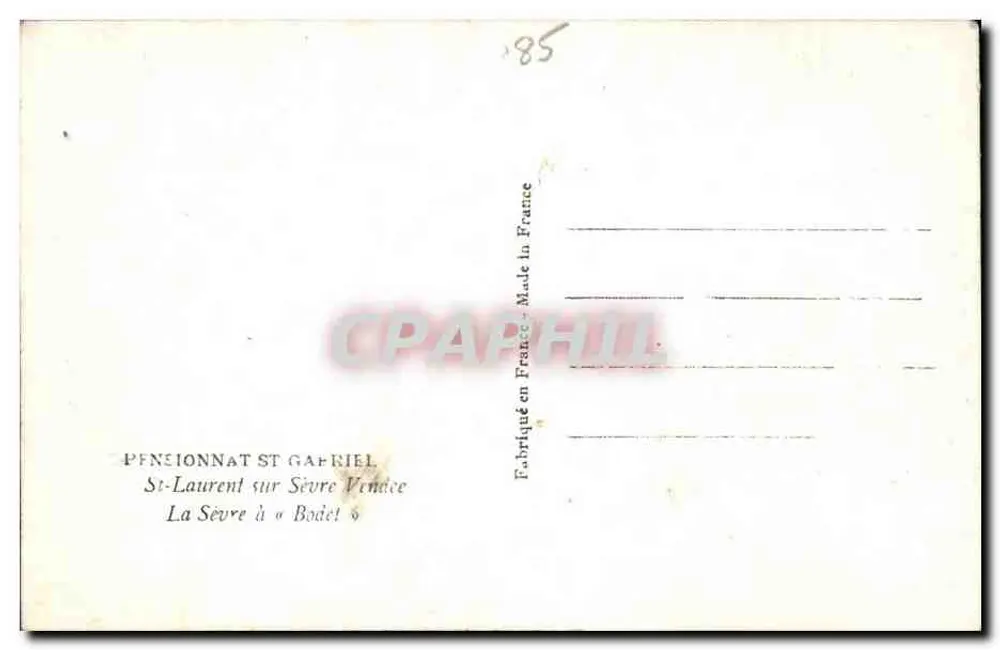 Ansicht von Saint-Laurent-sur-Sèvre — Pensionnat Saint-Gabriel — Verlag in Bodet - Rückseite