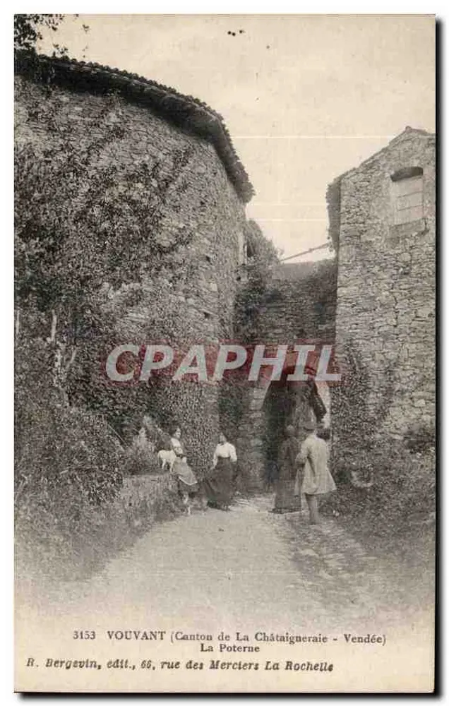 Vouvant (Kanton La Châtaigneraie - Vendée) — Rue des Merciers, La Poterne — R. Bergevin, Verlag, 66, Rue des Merciers, La Rochelle - Vorderseite