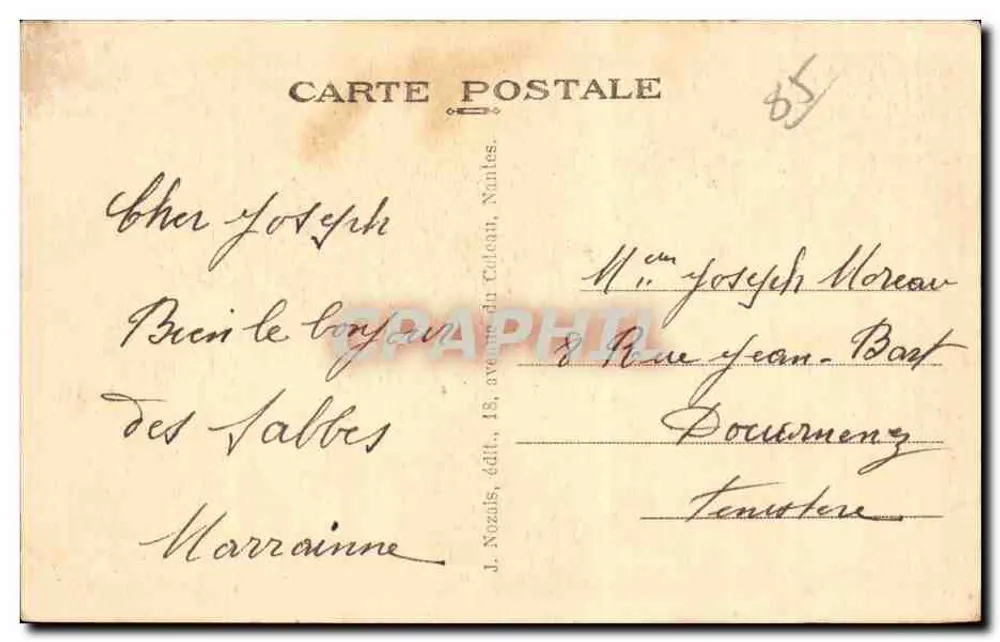 Junge Frau aus SABLES-D'OLONNE — Mozais, n°4 - Rückseite