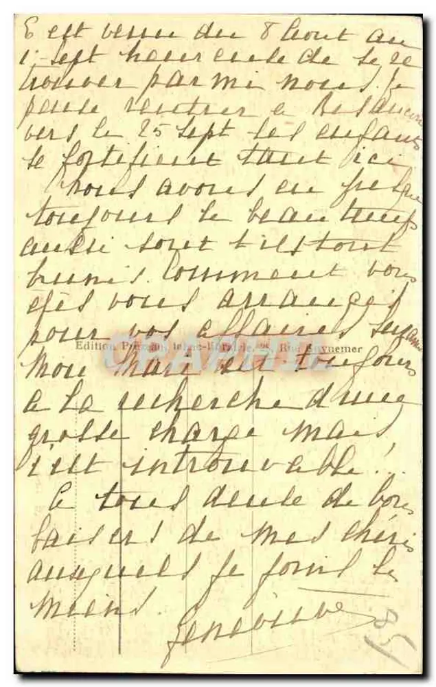 Les Sables d'Olonne - O Cais da Pescaira — Edição F. P. e L. B. - n°73 - Verso