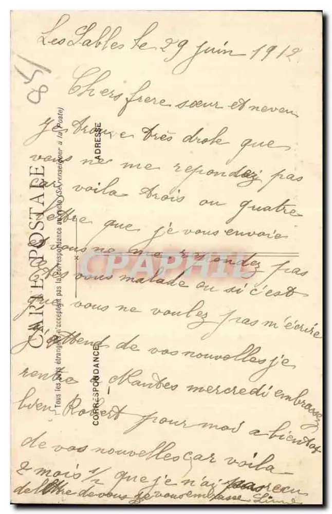 La Plage des Sables-d'Olonne zur Badezeit — CPAHAPHIL - Rückseite