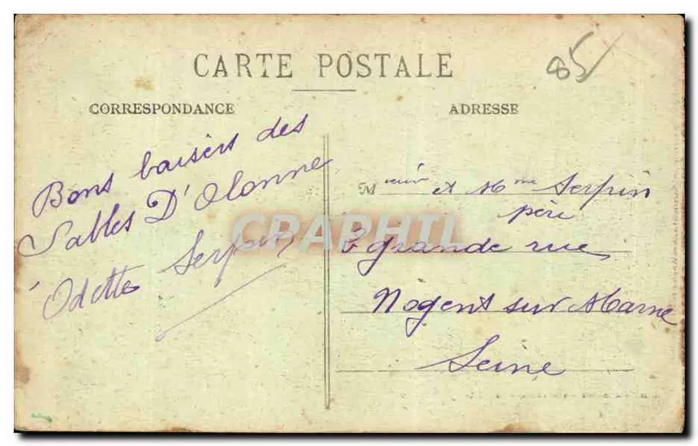Les Sables-d'Olonne — Die Strandpromenade zur Badezeit — Limoisin, Verlag - Rückseite