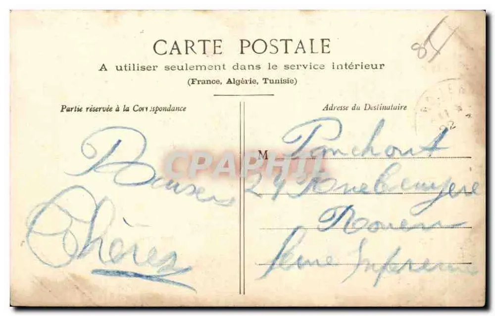 La Sablaise beim Schleppen — Sables-d'Olonne — Sammlung Lucien Amiaud, Nr. 1374 - Rückseite