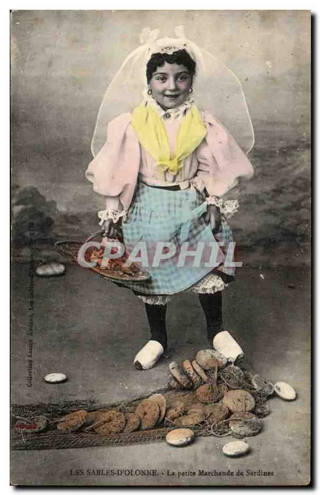 Les Sables-d'Olonne — Die kleine Sardinenverkäuferin — Sammlung Lucien Aujouan - Vorderseite