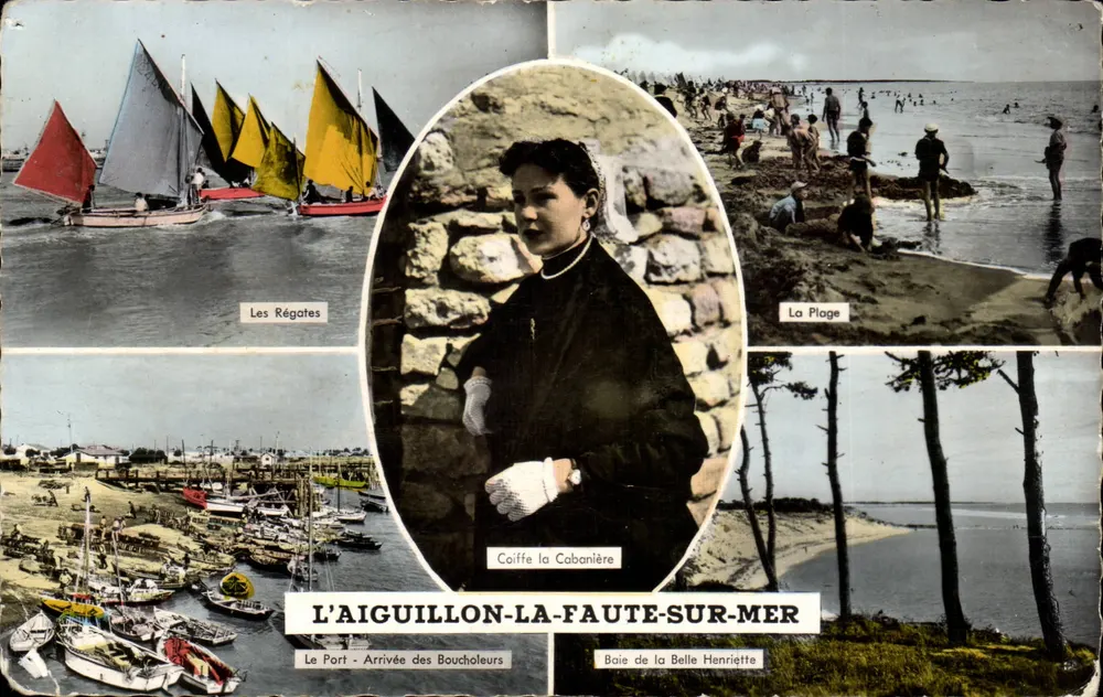 L'Aiguillon-la-Faute-sur-Mer — As Regatas, A Praia, O Porto, Baía da Belle Henriette — Editor GABT, n°5 - Frente