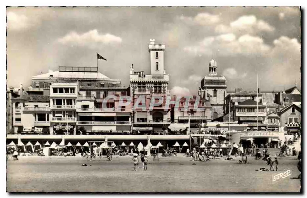 Les Sables d'Olonne (Vendée) — O dique visto da praia — Edição da Europa, Sarreguemines - Frente