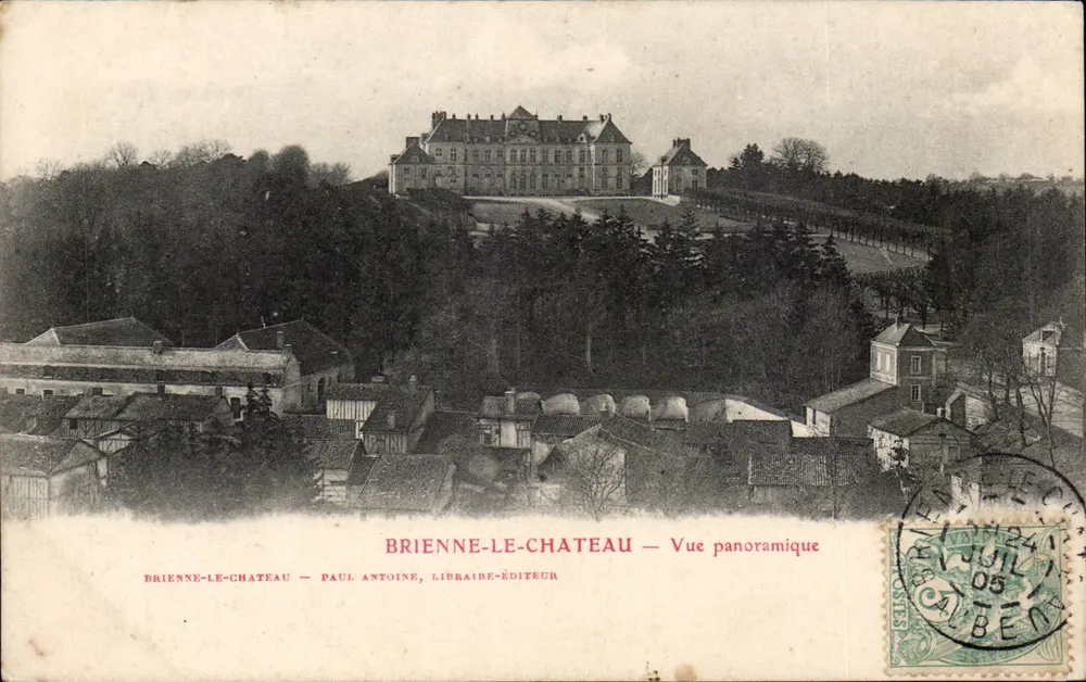 Brienne-le-Château — Panoramablick — Paul Antoine, Buchhändler-Verleger - Vorderseite