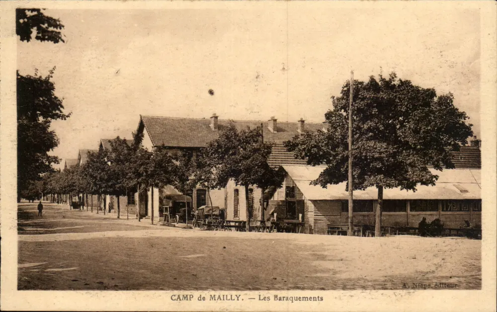 Campo de Mailly — Os Barracões — A. Nièpas Editor - Frente