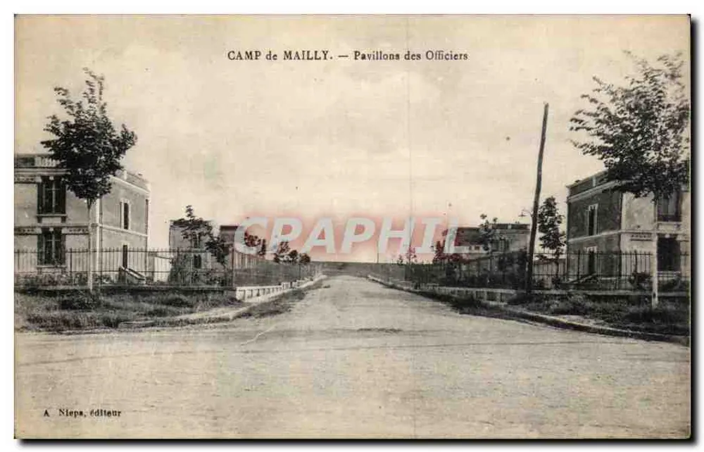 Camp de Mailly — Offizierspavillons — A. Nieps, Verleger - Vorderseite