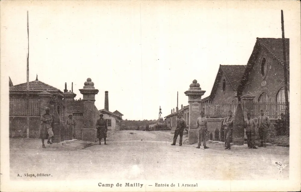 Camp de Mailly — Eingang zum Arsenal — Verlag A. Nleps - Vorderseite