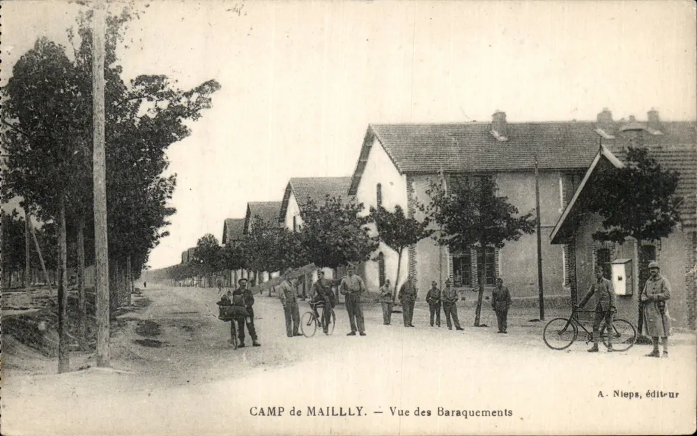 Camp de Maillly — Ansicht der Baracken — A. Nieps, Verlag - Vorderseite