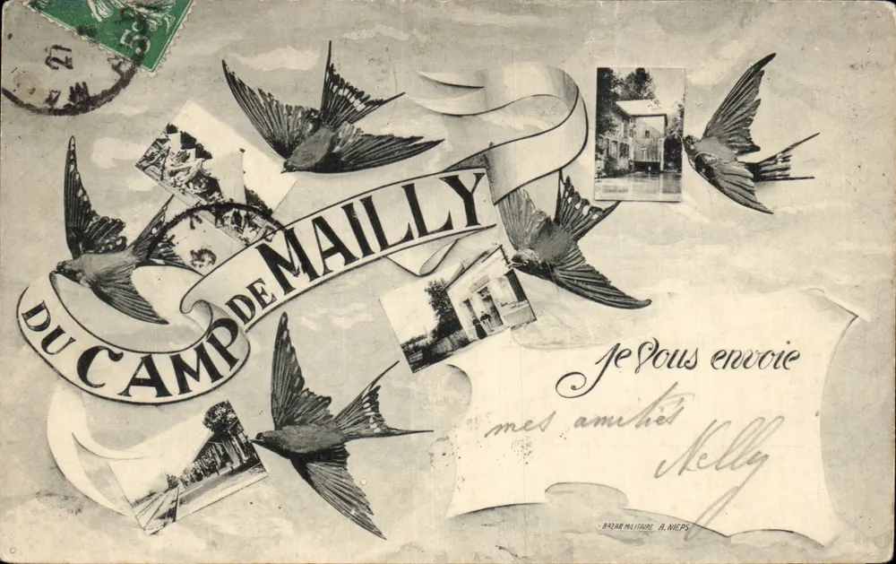 Campo de Mailly — pássaros e fotos — Batalhão Militar A. Nieps - Frente