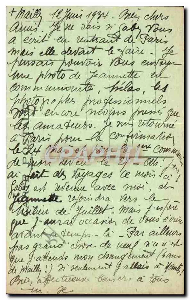 Camp de Mailly — Poste de Police — Niens editor - Verso