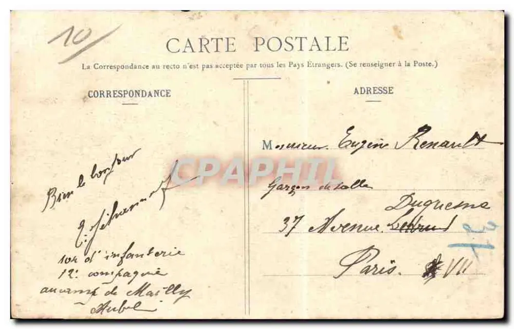Camp Mailly - La Popore bei der militärischen Schlachterei — Verleger: C. P. M. N°29 - Rückseite