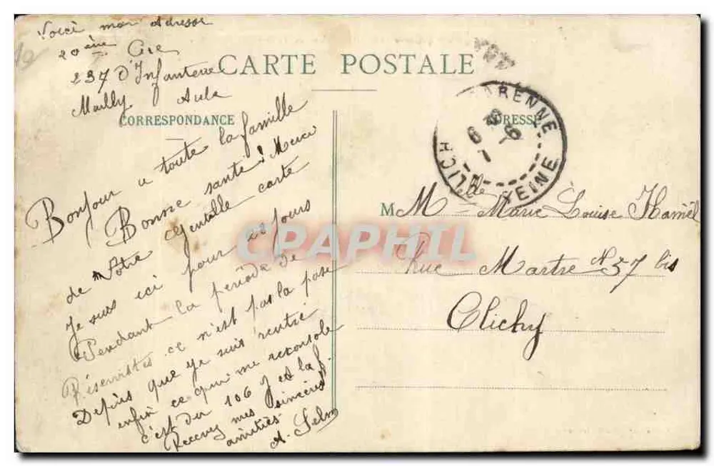 Camp de Maily - Ansicht der Zelte — G. Marchal, Mailly-le-Camp - Rückseite