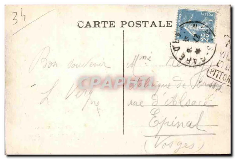 Nîmes - Garten der Fontaine - Die Höhle — Édition des Nouvelles Galeries, n°12 - Rückseite