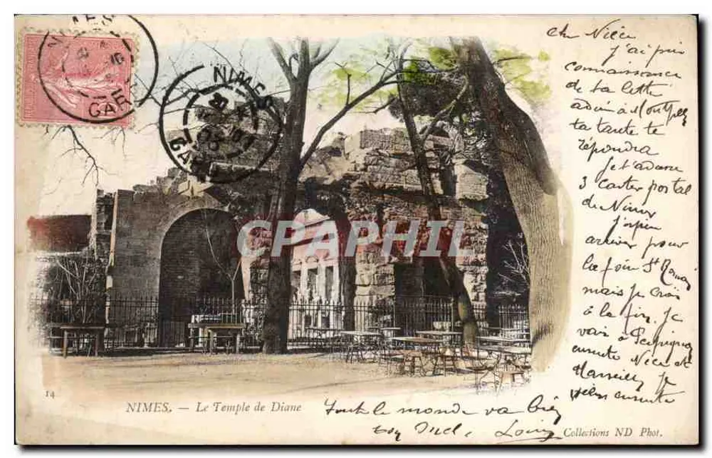 Nîmes — O Templo de Diana — Coleções ND Fot. n°14 - Frente