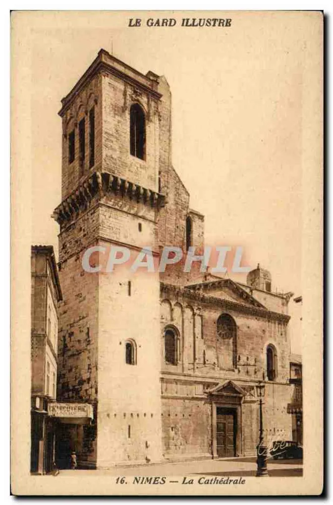 Nîmes — A Catedral — Le Gard Illustre, série 16 - Frente