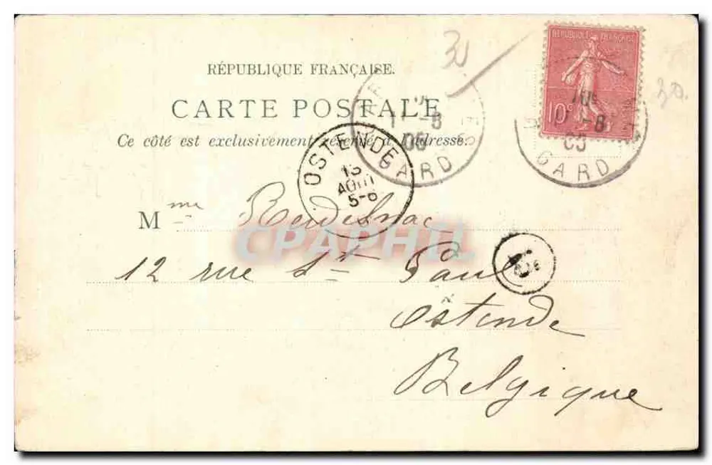 Nîmes — Bairro da Artilharia — Maison Universelle & Nouvelles Galeries, Nîmes. - Verso