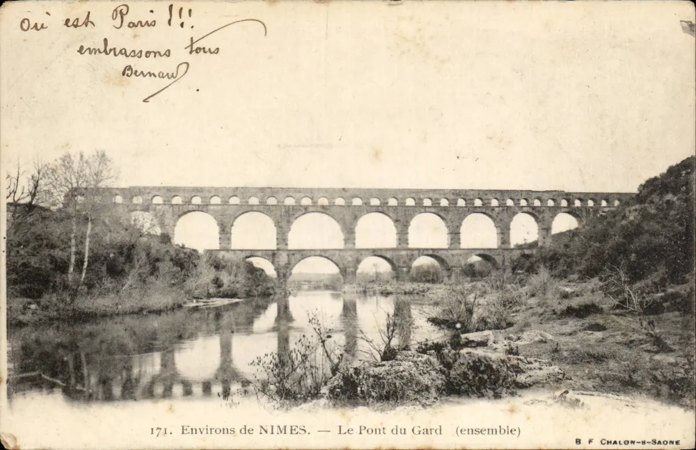Okręgi NIMES — Most Gard (całość) — B F CHALON-SAÔNE n°171 - Awers