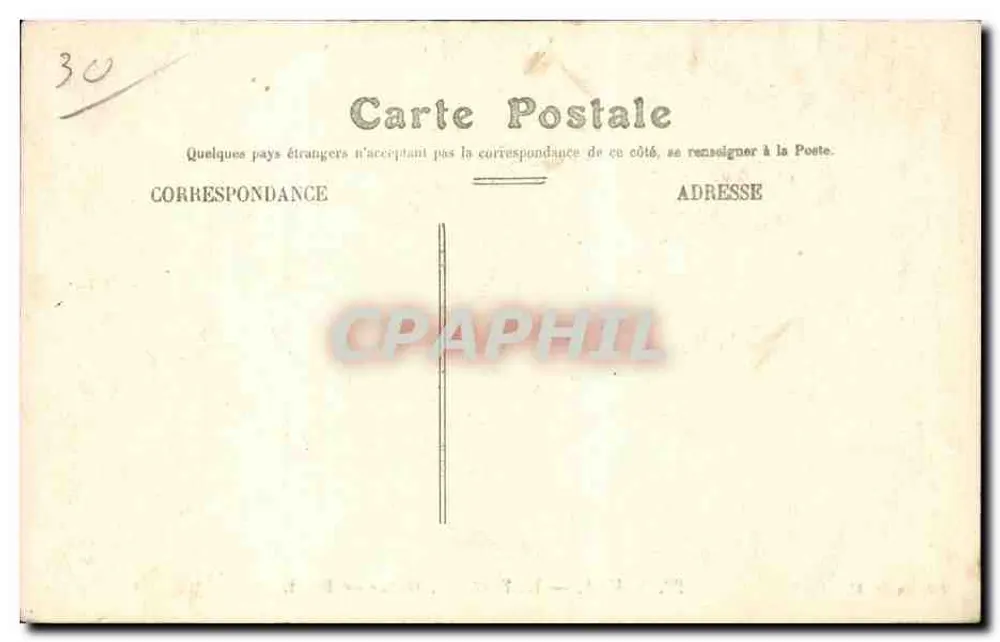 Nîmes — Fontaine, Statua di Bigot — Edizione M. U., n° 26 - Verso