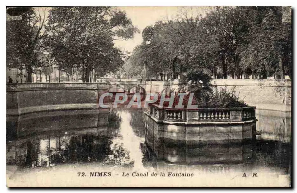 Nîmes — Der Fontaine-Kanal — A. R. Nr. 72 - Vorderseite