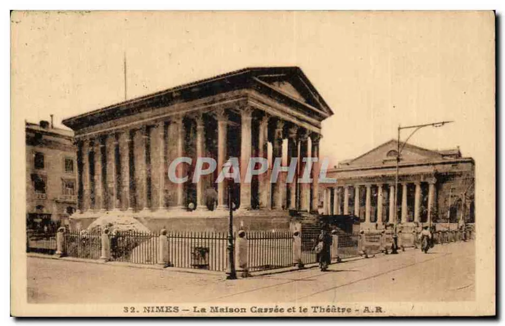 Nîmes — Die Maison Carrée und das Theater — A.R. n°32 - Vorderseite