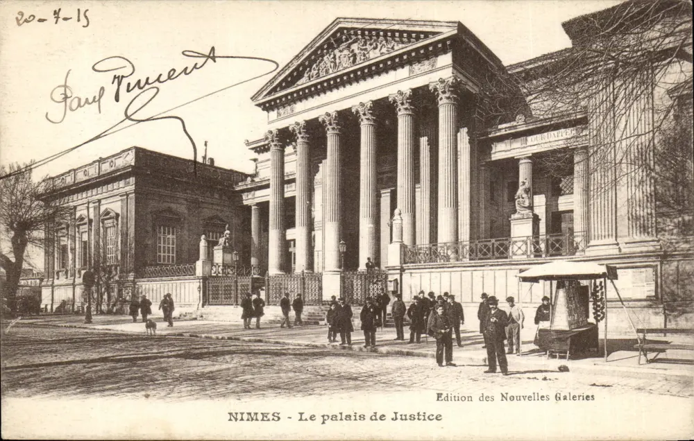 Nîmes - O palácio de Justiça — Edição das Novas Galerias - Frente