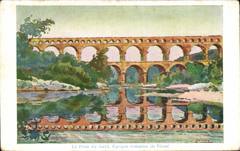 O Pont du Gard, Época romana — (de Poisson) - Frente
