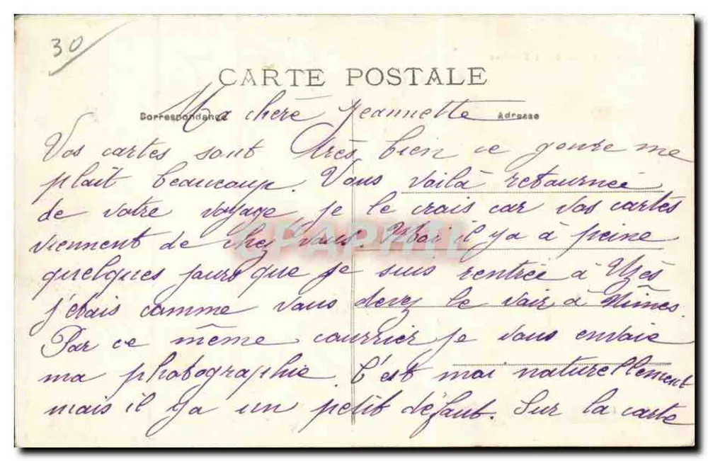 UZÈS — Igreja de São Etienne — Editor UZÈS, n°30 - Verso