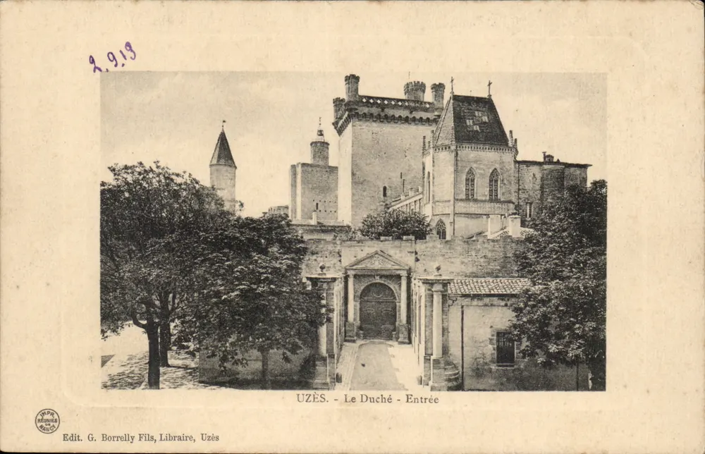 UZÈS - Le Duché - Wejście — G. Borrelly Fils, Książę, Uzès - Awers