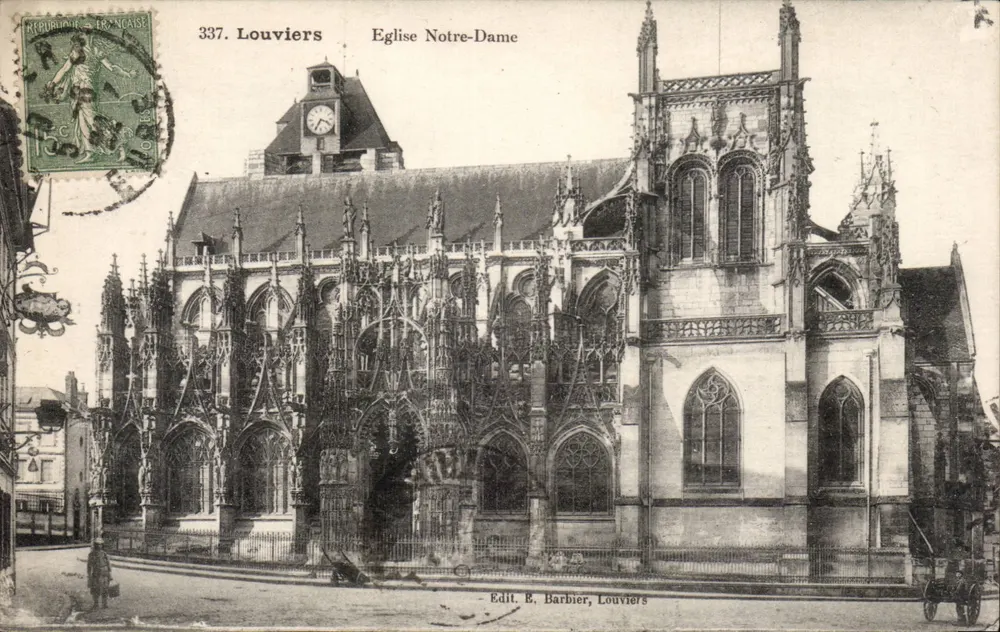 Louviers — Igreja de Nossa Senhora — Edit. B. Barbier, Louviers - Frente
