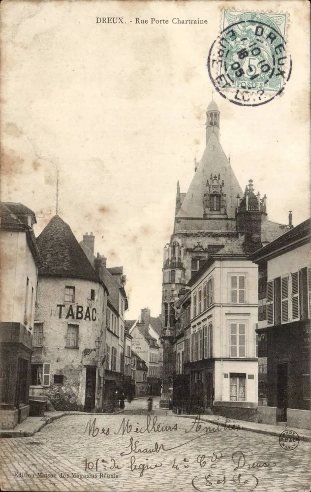 Dreux - Rue Porte Chartraine — editor Maison des Magasins Réunis, número de série não visível - Frente