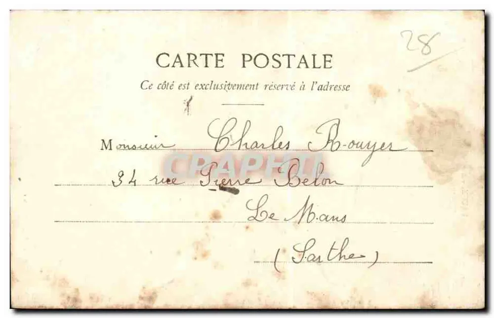 Dreux - Rue Porte Chartraine — editor Maison des Magasins Réunis, número de série não visível - Verso
