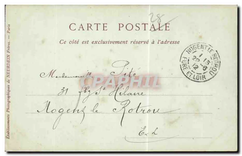 Dreux — Estátua de Jean de Robroux — Editor: Nogent-le-Rotrou - Verso