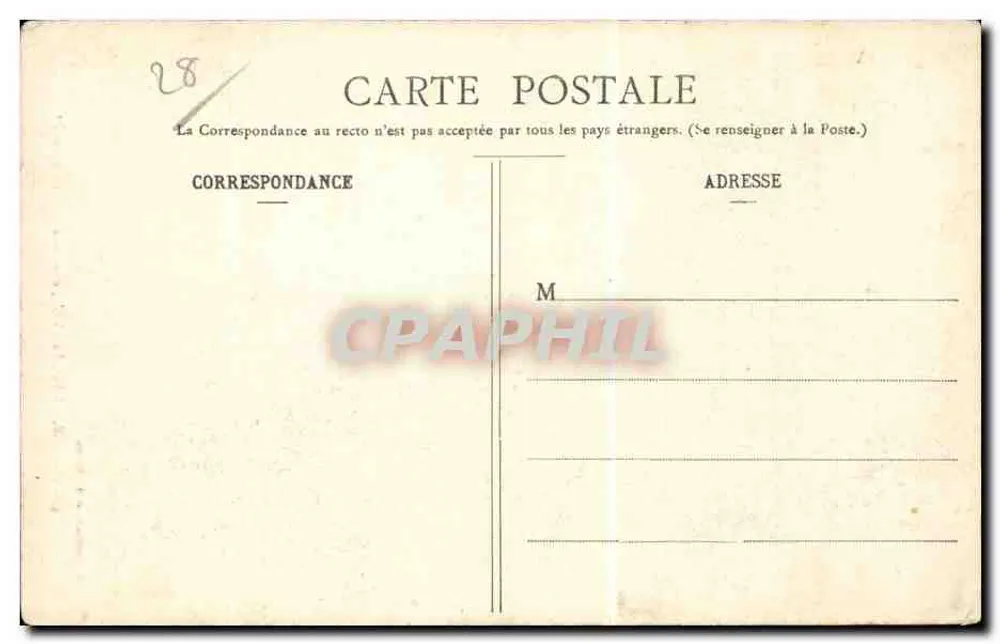 Dreux - Das Rathaus, erbaut unter François Ier — Ch. Foucault, Verlag, Dreux, n°4 - Rückseite