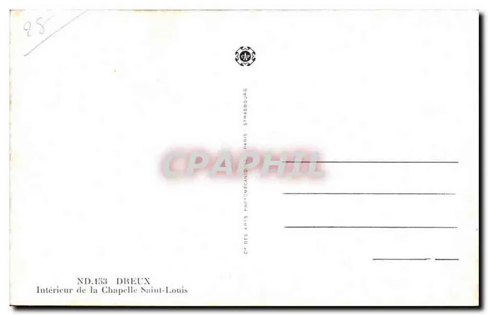 Dreux — Innenansicht der Kapelle Saint-Louis — ND Phot - Rückseite
