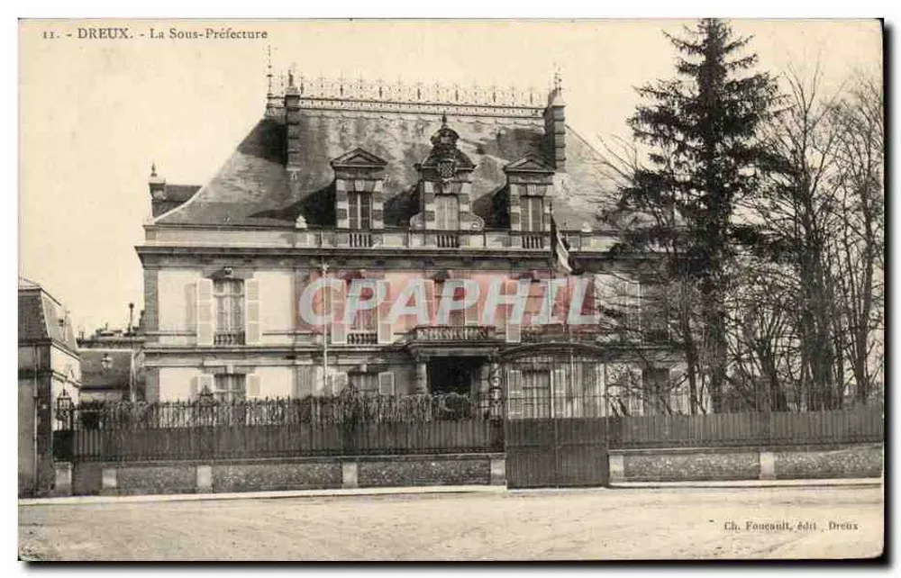Dreux - A Subprefeitura — Ch. Fongault, editor Dreux - Frente