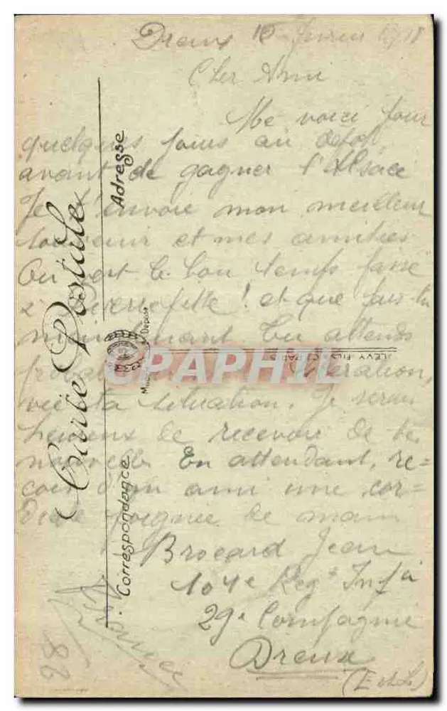 Dreux — O Hotel de Ville — Editor Eure & L. n°24 - Verso