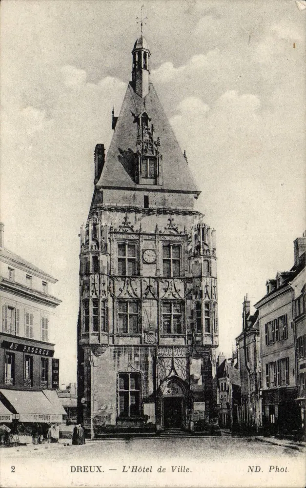 Dreux — O Hotel de Ville — ND. Fotografia. - Frente