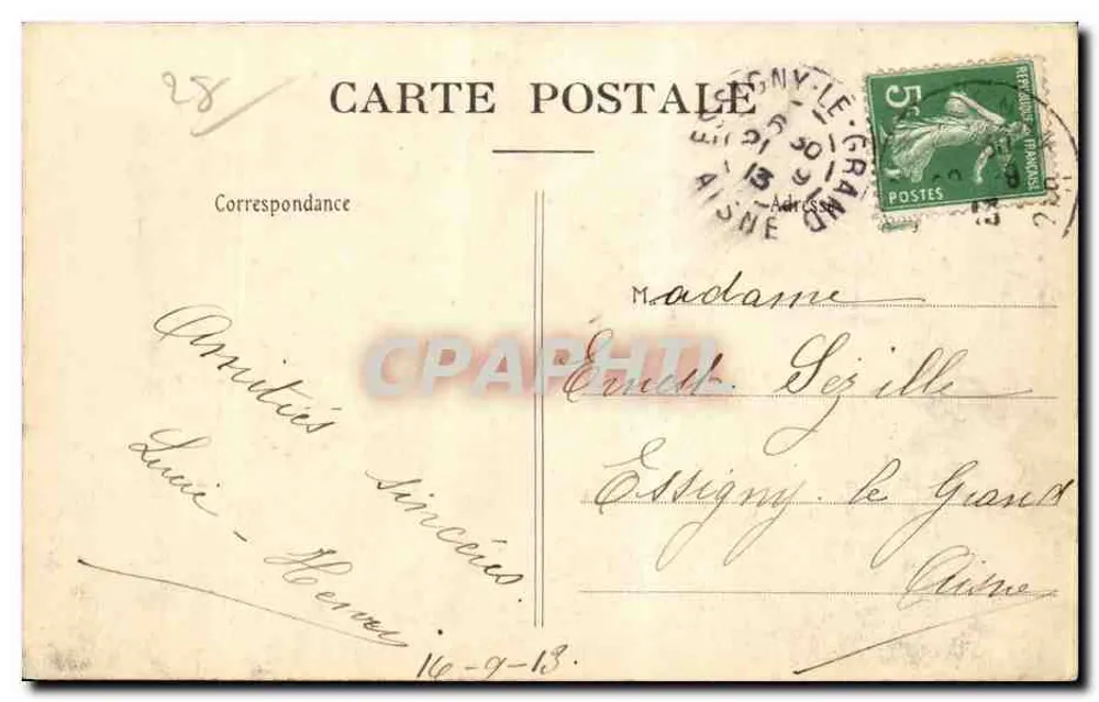 Maintenon — O Castelo — Lado Leste — Mme Ronasseau, edit. em Maintenon - Verso