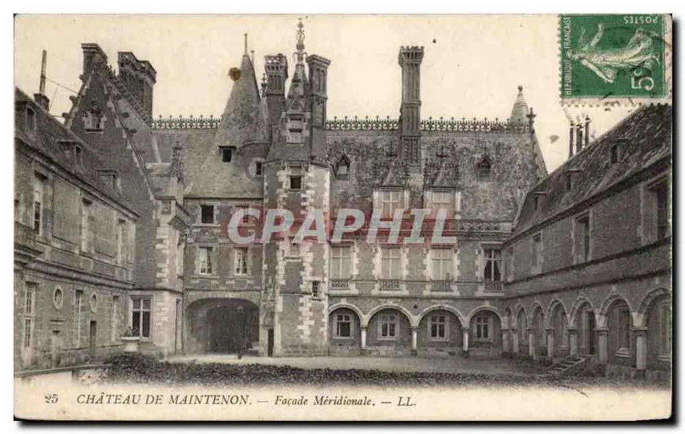 Castelo de Maintenon — Facha Meridional — LL. - Frente