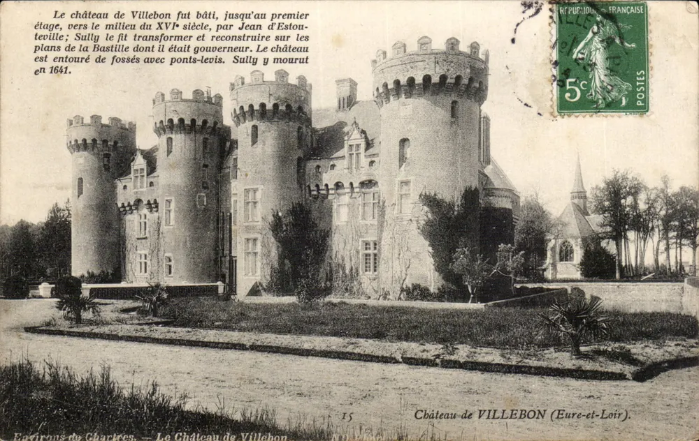 Castelo de Villebon — Eure-et-Loir — editor não identificado, n° 15 - Frente