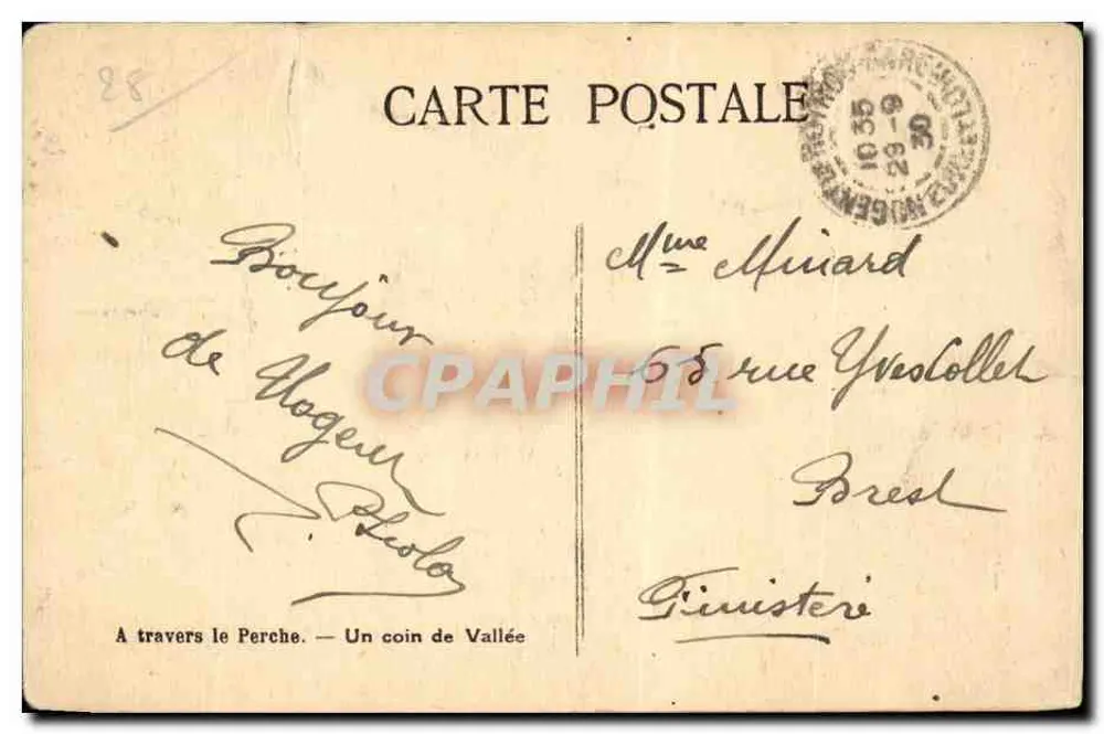 A travers le Perche — Un coin de Vallée — éditeur : A travers le Perche - Verso
