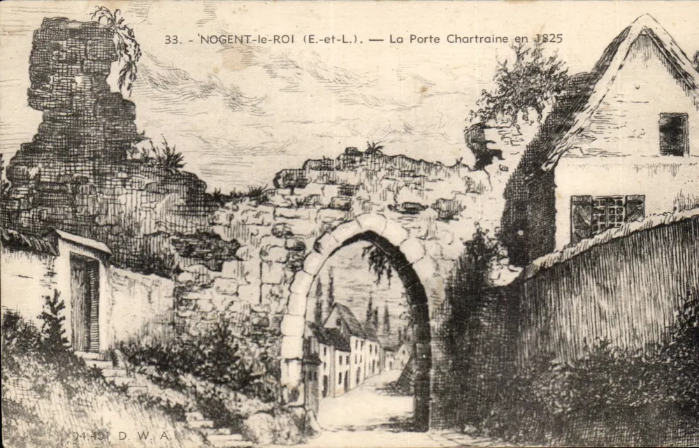 Nogent-le-Roi (E-et-L.) — Die Chartraine-Tür im Jahr 1825 — D.W.A. n°33 - Vorderseite
