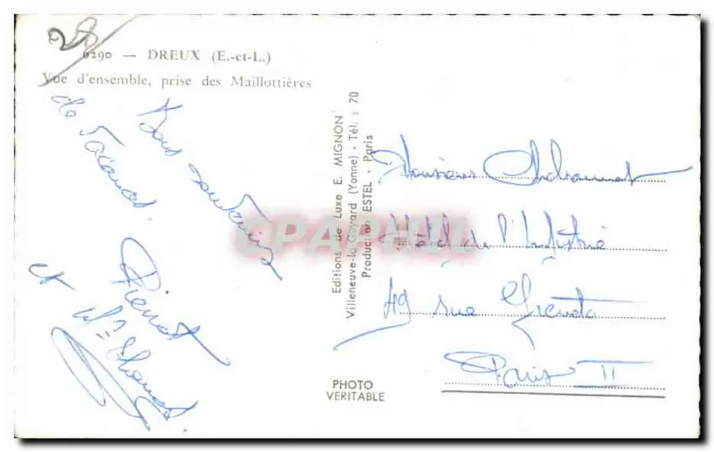 Vista geral de Maillottières — tirada das Maillottières — E. Mignon - Verso