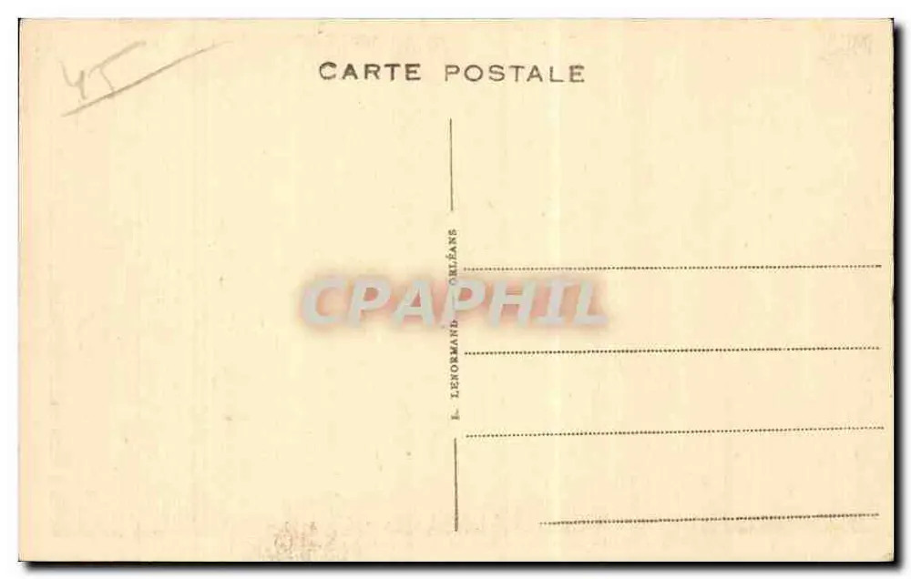 Orléans — Square Albert 1er, Rue de la République, Hôtel du Berry — Verlag L. Lenormain - Rückseite